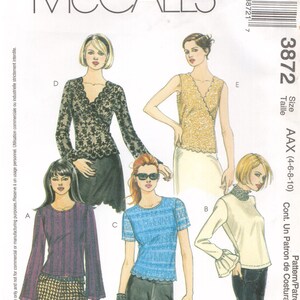 McCall&#39;s Sewing Pattern 3872 - Misses&#39; Tops for Stretch Knits Only (12-18)