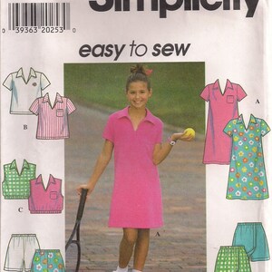 Simplicity Sewing Pattern 7608 - Girls&#39; Dress, Top, and Shorts (7-10, 12-16)