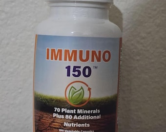 IMMUNO 150 Plant Minerals Supplement | 150 Vegetable Capsules Daily Immune Support Natural Mineral & Nutrient Formula