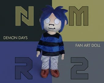 Pluszowa lalka Gorillaz 2D, miękka zabawka fanowska Demon Days, ręcznie robione gadżety zespołu
