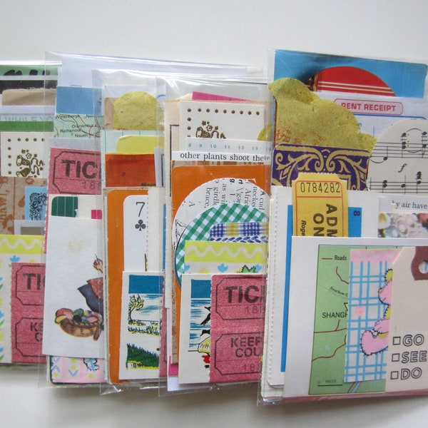 SALE Paper Ephemera Kit / Retro Idea Kit / Scrap Paper Pack/ ACEO kit ATC