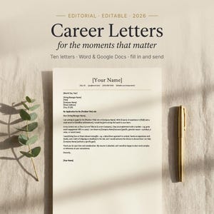 編集可能なキャリアレターパック｜カバーレター、退職届、推薦状（Word、Googleドキュメント）