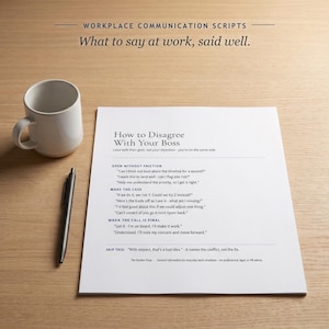 Workplace Communication Scripts, Cheat Sheets, PDF Guides (Boundaries, Raises, Meetings) (Instant Download)