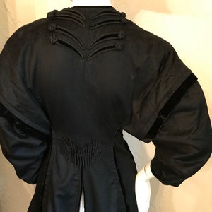 Antique Victorian Edwardian Black Cutaway Jacket Coat image 5