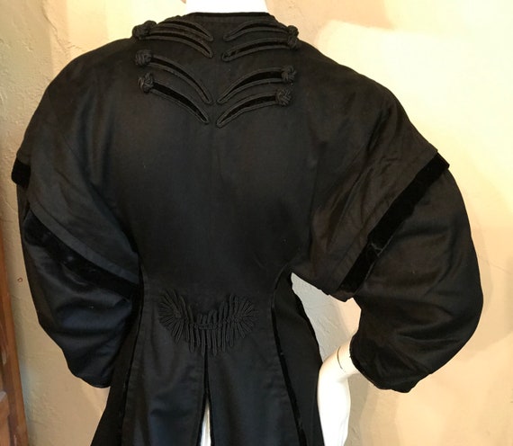 Antique Victorian Edwardian Black Cutaway Jacket … - image 5