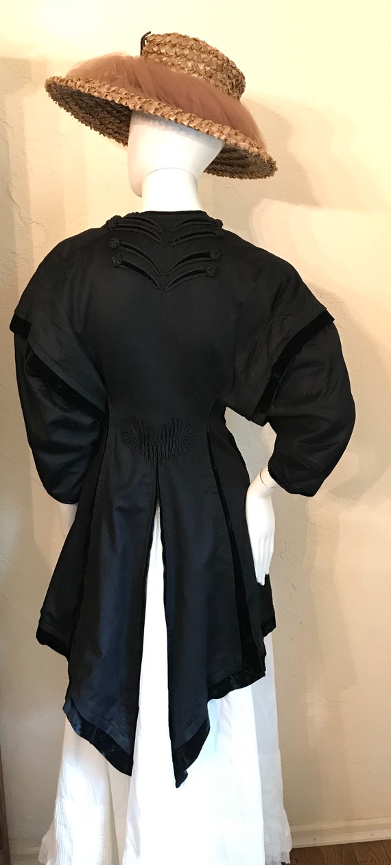 Antique Victorian Edwardian Black Cutaway Jacket … - image 4