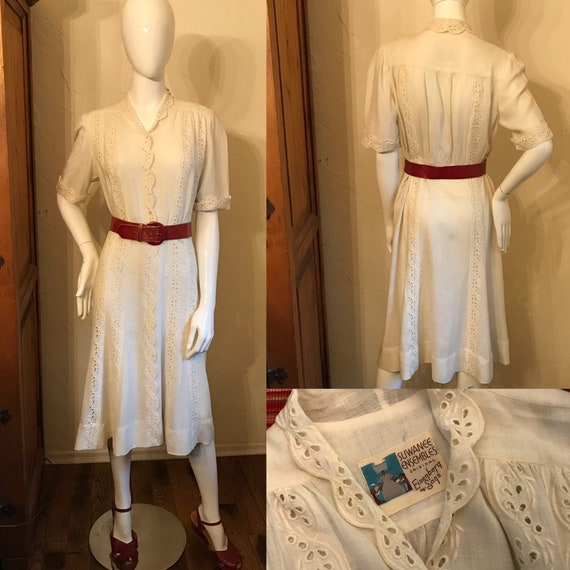 1930’s - 1940's Eisenberg Original Embroidered Eye