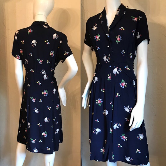 1940’s Novelty Ballerina print Rayon M