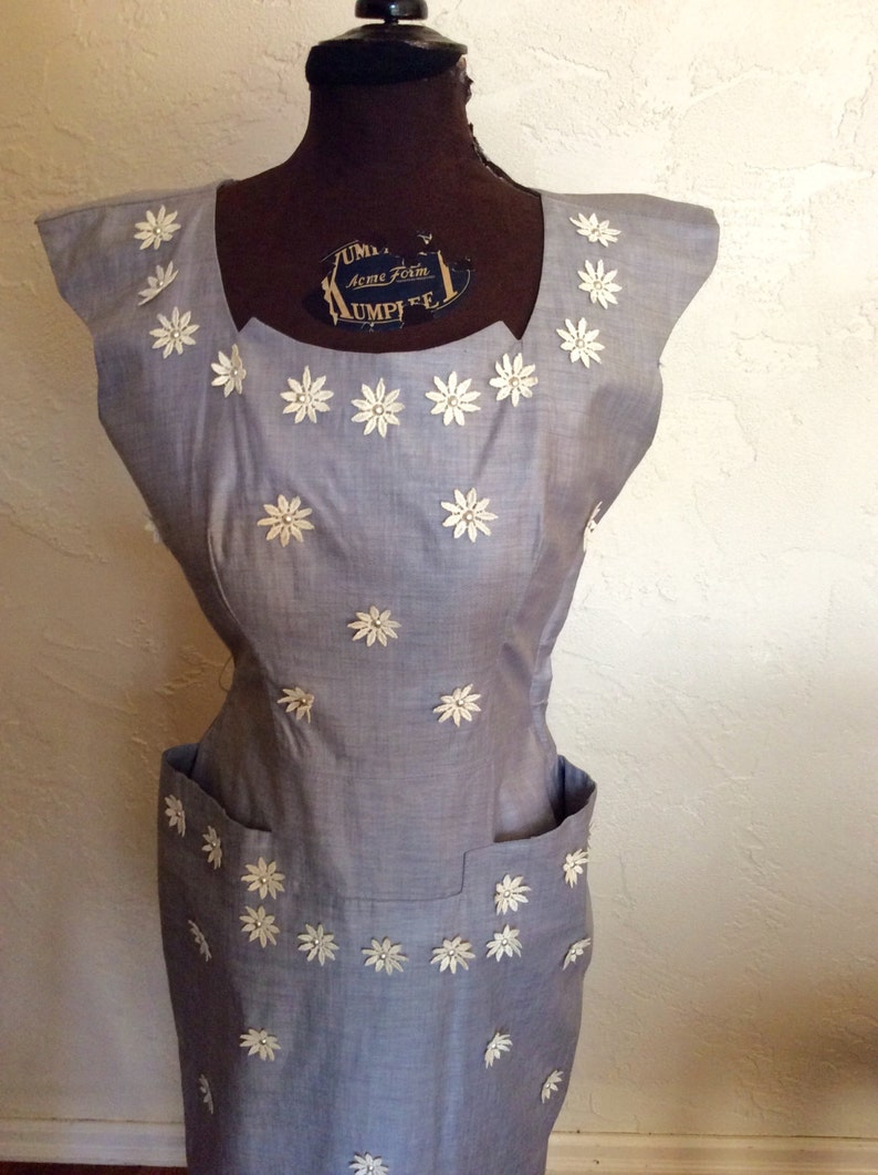 Fresh as a Daisy 1950/'s Applique Cocktail Party Dress S