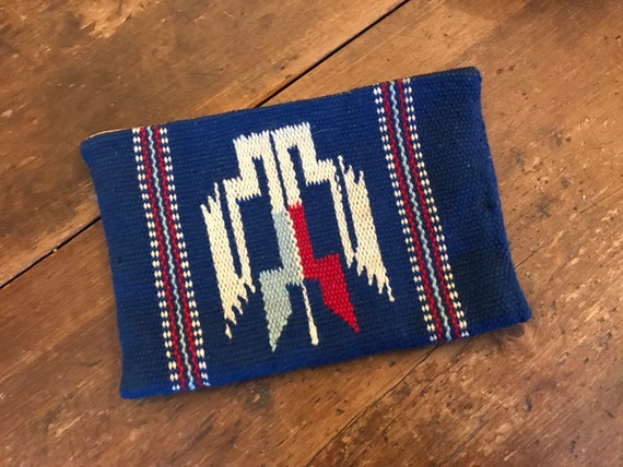 1940's Ganscraft Blue Chimayo clutch purse