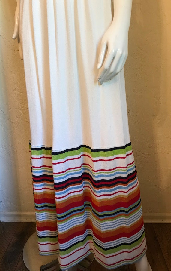 Vintage 1970's Mod Terry Knit Maxi Dress S - M - image 5