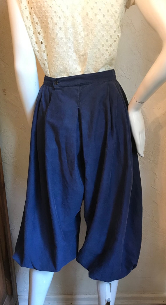 Antique Victorian Edwardian Blue Cotton Athletic … - image 10