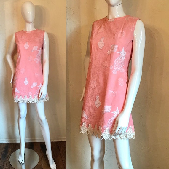 1960’s Lilly Pulitzer Mod Pineapple Print shift Dr