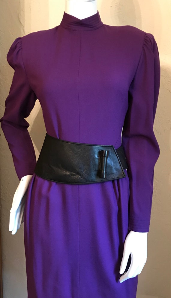 1970’s 80’s Pierre Balmain Wide Leather Statement