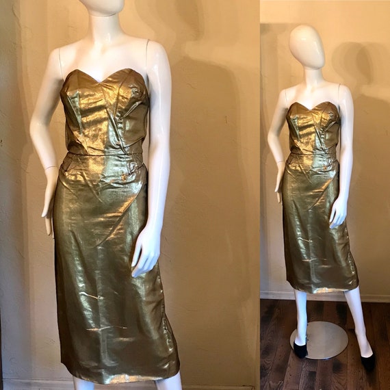 1950’s Beaumelle California Gold Lame’ Sexy Wiggle