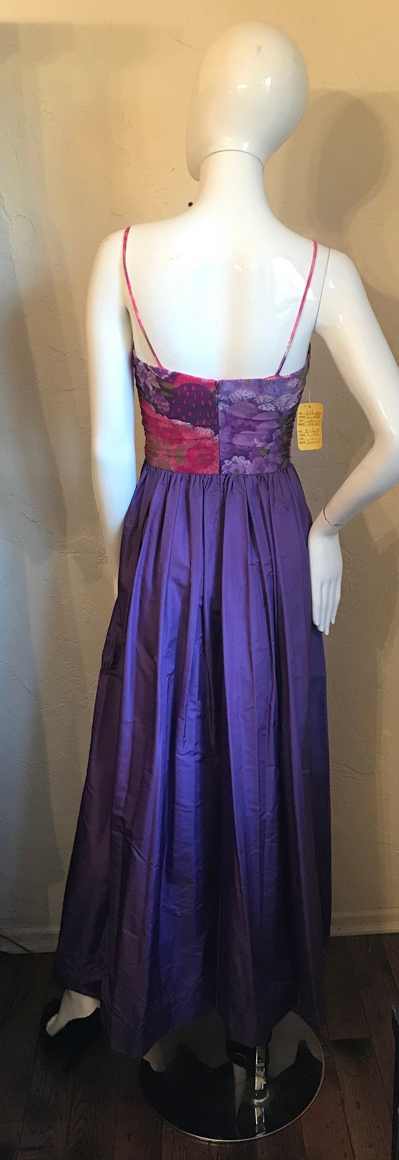 Vintage 1960’s 70’s Vera Hicks Mod Purple Evening… - image 9