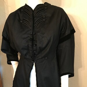 Antique Victorian Edwardian Black Cutaway Jacket Coat image 10