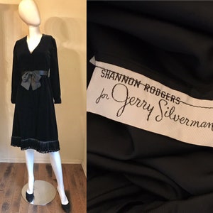 1960’s 70’s Shannon Rodgers for Jerry Silverman Velvet Bohemian Dress S