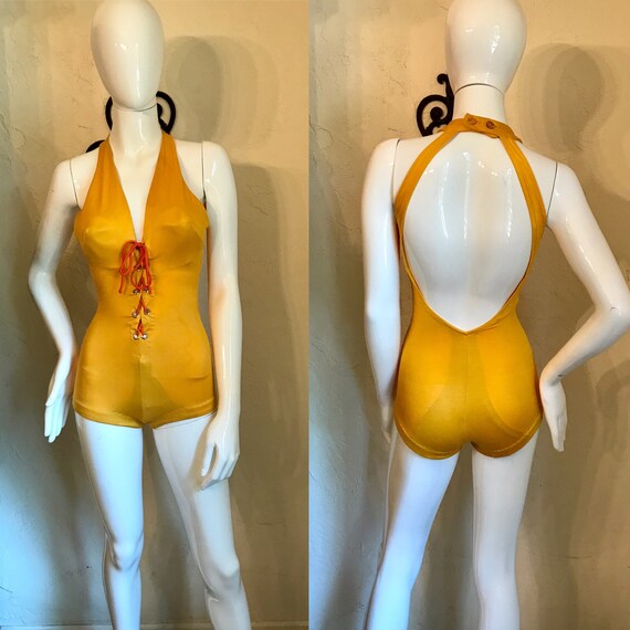 Vintage 1960’s Cole of California Lace up Swimsuit