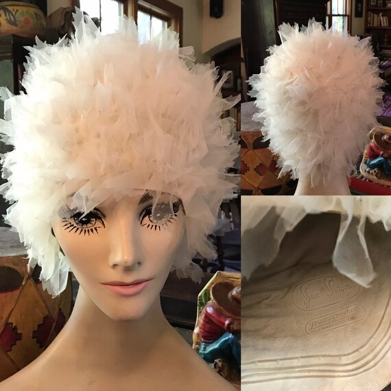 Vintage 1950’s 60’s Sea Siren White Ruffles Tulle