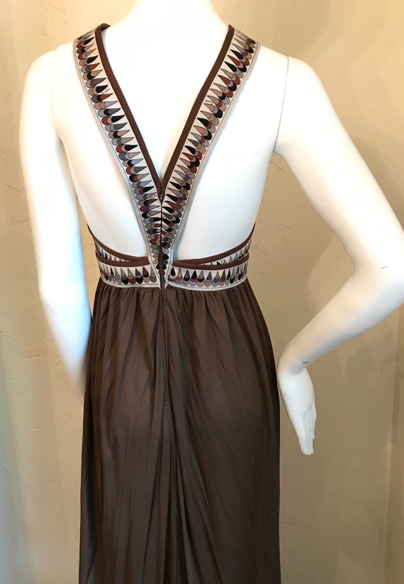 1960’s iconic Emilio Pucci Brown Knit Halter Dres… - image 9