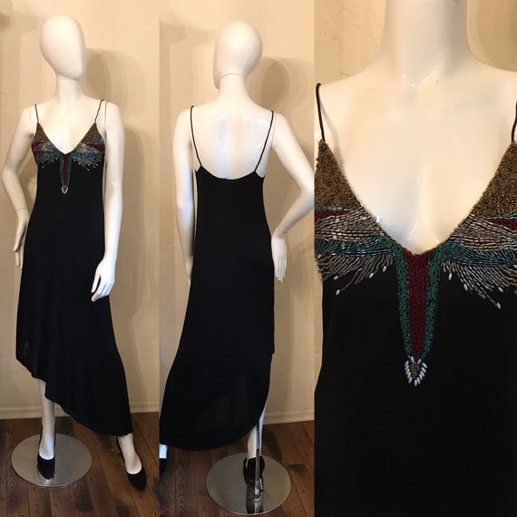 1970's designer Stephen Burrows Beaded Jersey Disc