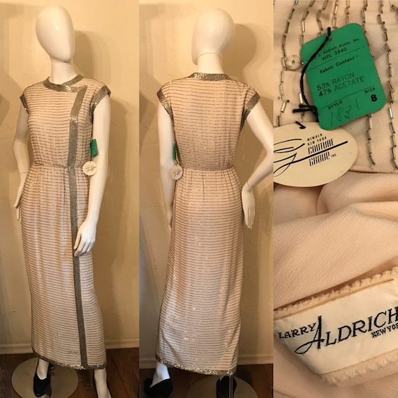 1940's 50’s Larry Aldrich Old Hollywood Beaded Eve