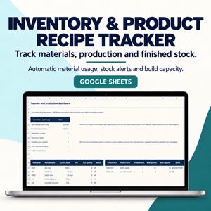 Voorraad- en productreceptentracker voor kleine bedrijven | Google Sheets-sjabloon