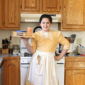 Everyday Princess Tiana Yellow Waitress Costume, Made to Order, Upcycled Materials WILL VARY