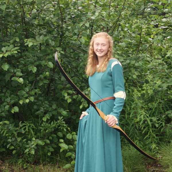 Everyday Princess Merida Green Dress Costume, Made to Order, Upcycled Materials WILL VARY