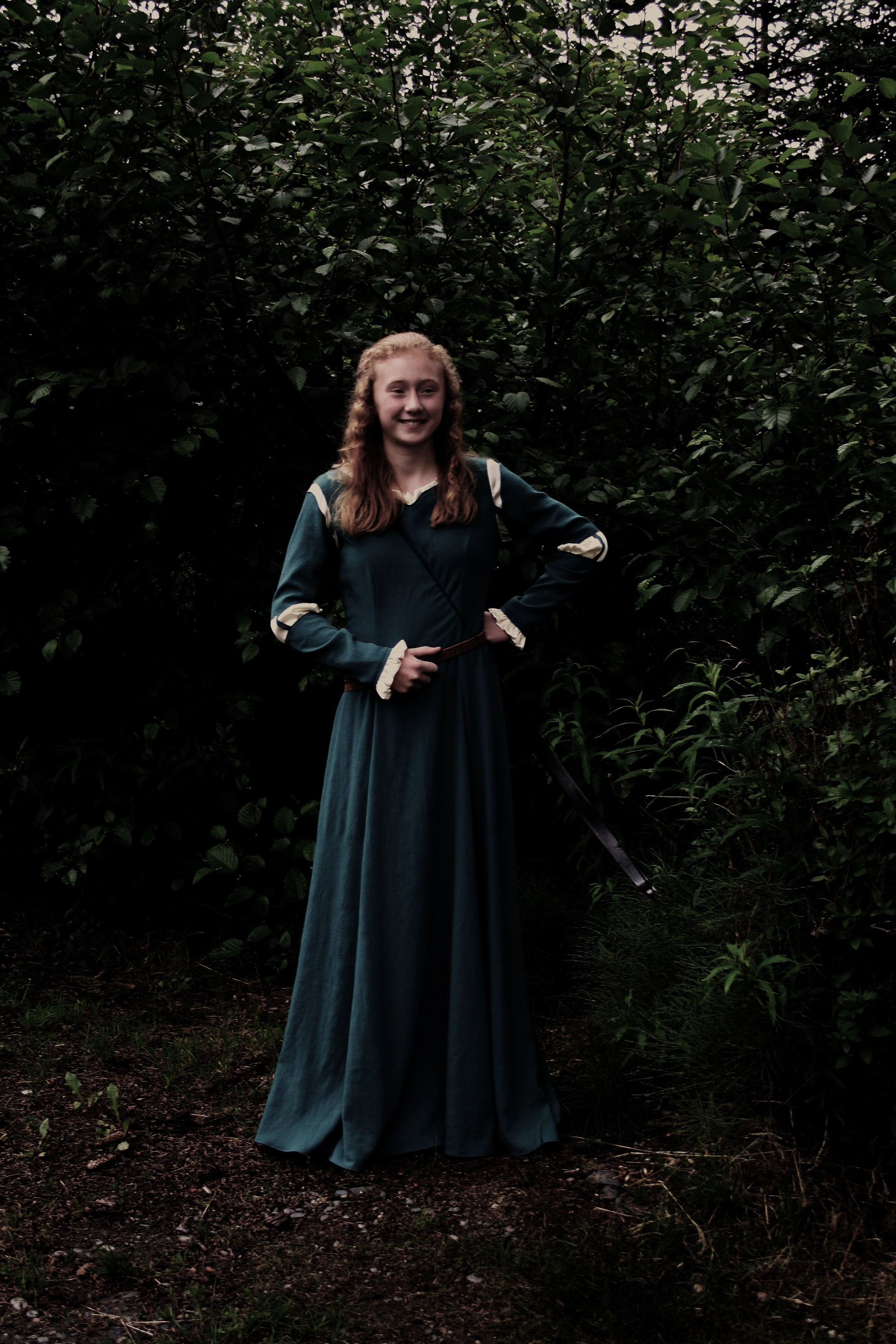 Everyday Princess Merida Green Dress Costume, Made to Order, Upcycled Materials WILL VARY