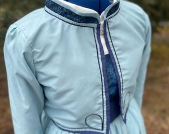 Adult Size Middle Elsa Frozen Costume with Jacket, Teen Elsa, Broadway Version, Made to Order, Upcycled Materials WILL VARY