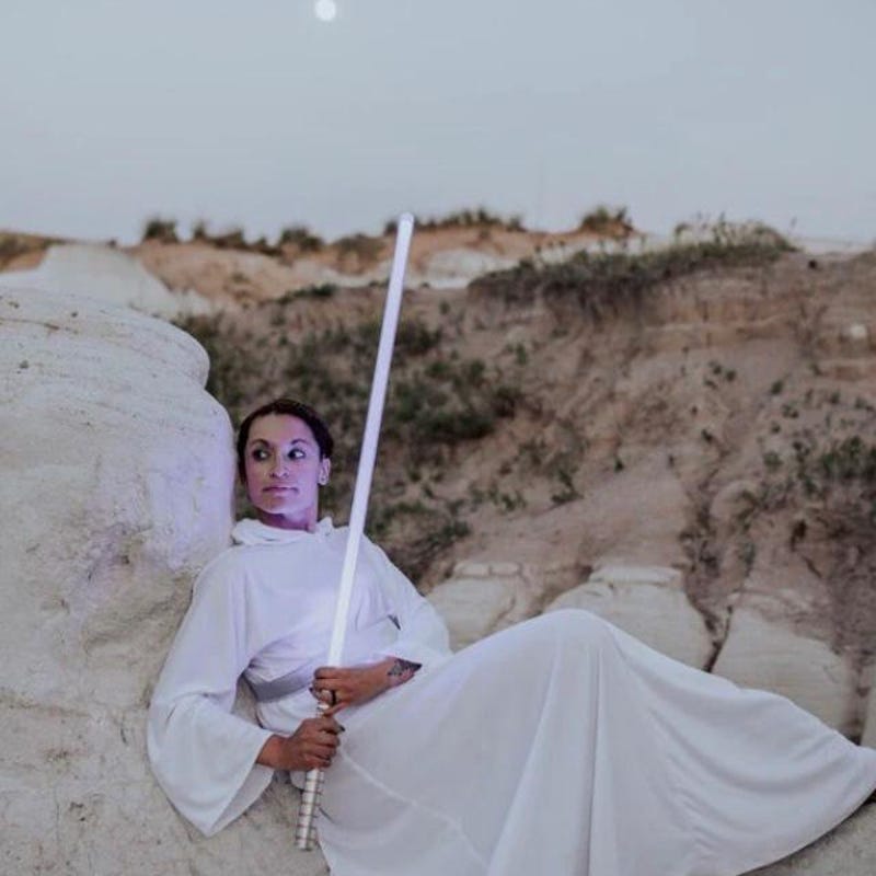 Princess Leia Ceremony Cosplay Costume