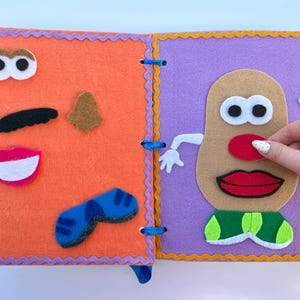Potato Character Felt Busy Book Template | Printable Pattern (Digital Download)