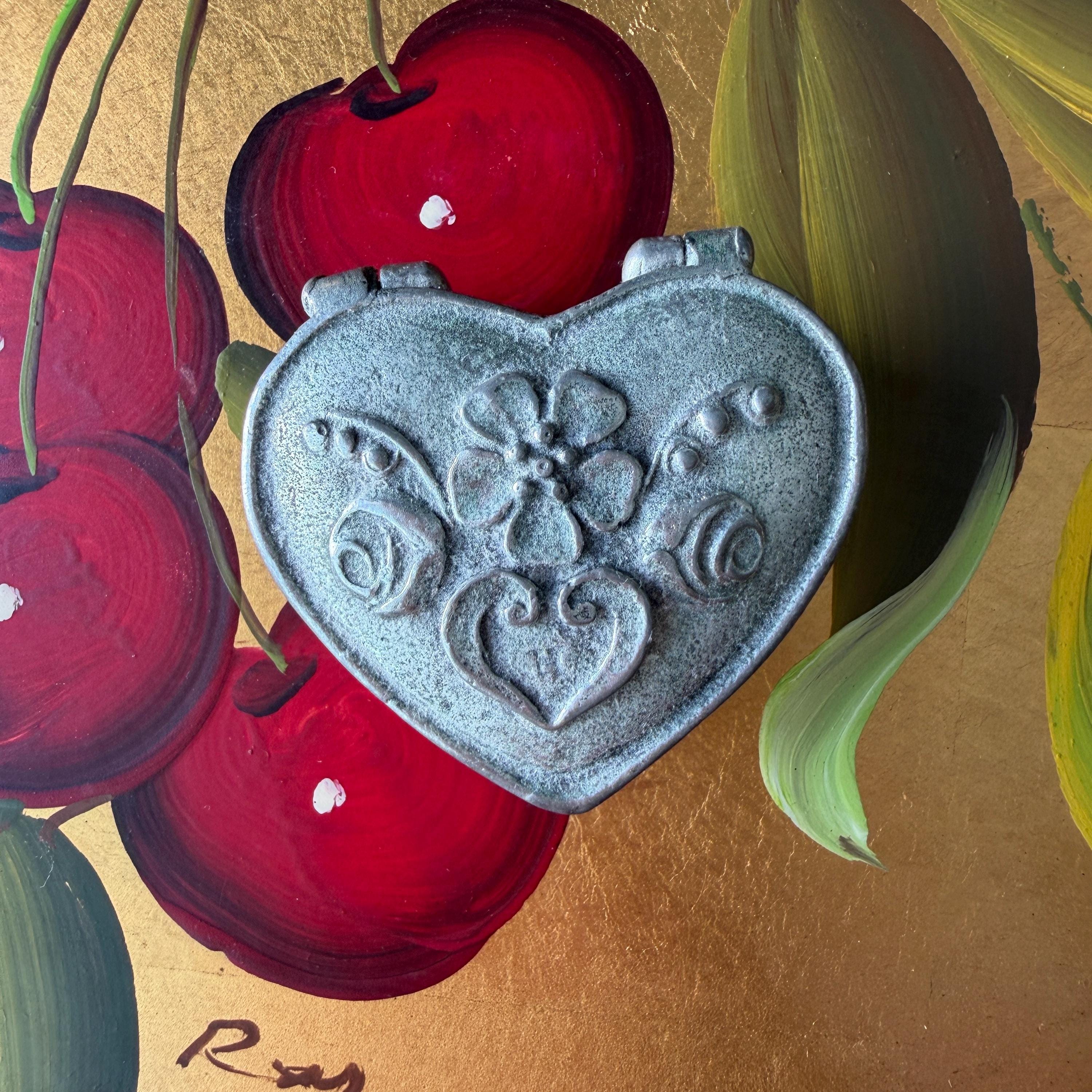 Vintage Keepsake Box Pewter - Etsy