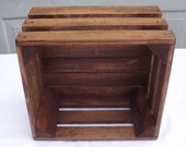 Reclaimed Wooden Storage Crate With English Chestnut Finish, Wedding Decor, Home Decor, Kitchen Decor