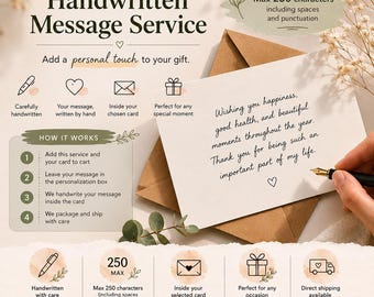 Ajoutez un message personnel manuscrit à votre carte de voeux
