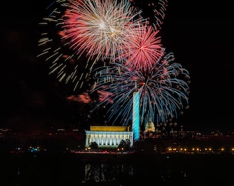 America 250 Fireworks from the National Mall in January 2026