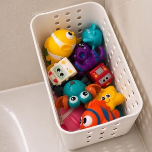 3D Printed Minimalist Perforated Storage Basket – Bathroom, Shelf, Desk Organizer Bin