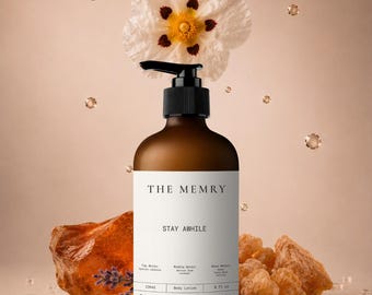 Stay Awhile - Grand Soir by Maison Francis Kurkdjian Inspired Luxury Body Lotion - Personalized With Name or Message | Long Lasting 8oz Gift