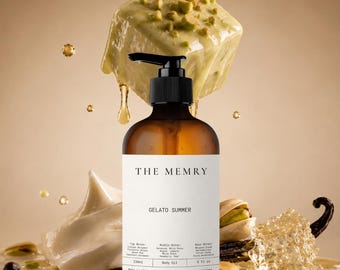 Gelato Summer - Yum Pistachio Gelato by Kayali Inspired Luxury Body Oil - Personalized With Name or Message | Long Lasting | Glass Bottle