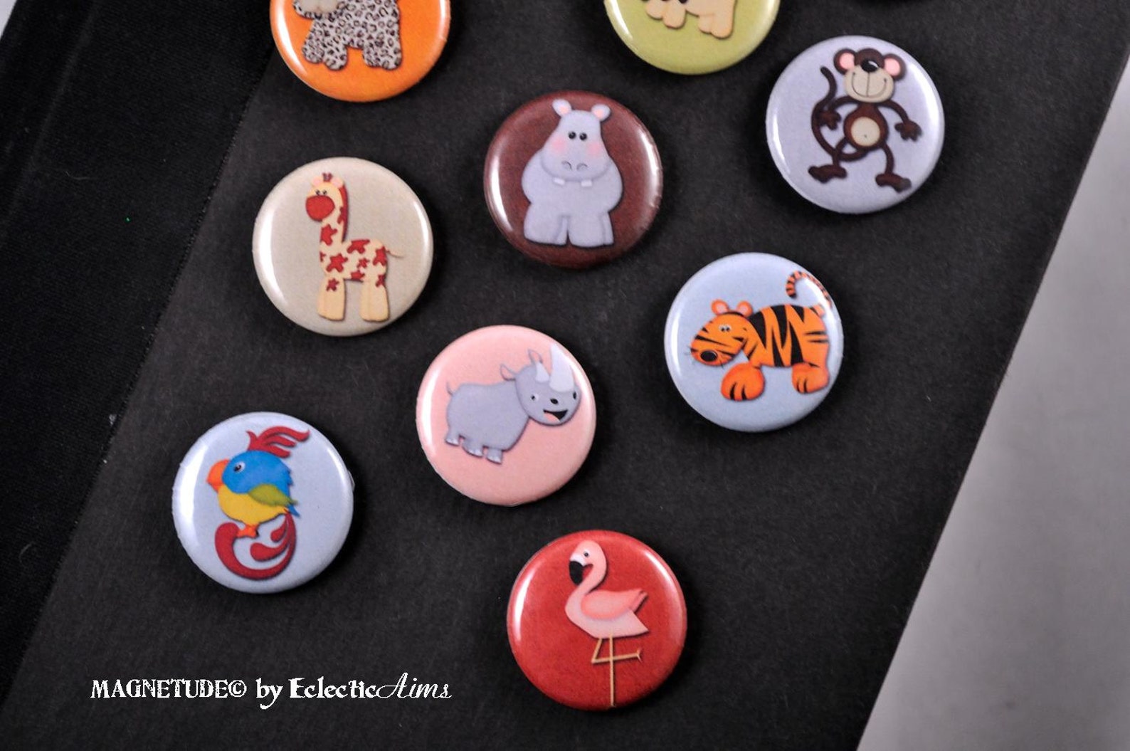 Zoo Animal Pinback Button / Safari Theme Button Pins / Jungle Etsy