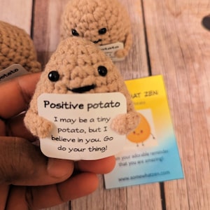 Positive Potato, Gag Gift, Positive Affirmation Gift, Stocking Stuffer, Fun Gift, Heartwarming Gift image 1
