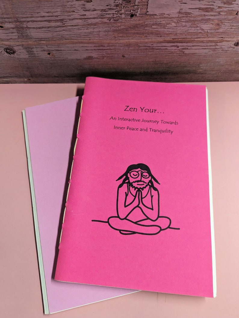 Guide to Inner Peace, Zine, 80 page Journal, Zen guide, Mental health Gift, Self Help gift, Self love gift, meditation book, handmade zine, image 3