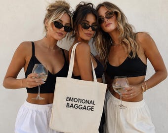 Canvas draagtas emotionele bagage, strandtas grappige vrijgezellenreis!