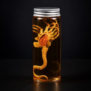 Facehugger Alien Burk-staty 20 cm (7,9 tum) – Xenomorph samlarfigur – Skräck Sci-fi-dekor – Alien-exemplar – Gotisk uppvisning – Nördgåva