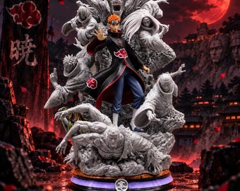 Statua di Pain 22 cm / 8,7 pollici – Figurina – Figura di Pain degli Akatsuki – Statua anime – Nagato Figurina di Pain da collezione fatta a mano