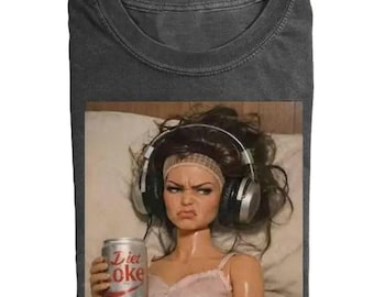 Sarcastic Doll Face Meme T-shirt, Diet Coke Doll Graphic Tee, Funny Shirt, Unisex Gift For Friend