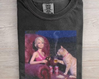 Doll Face Cat Meme T-Shirt, Unisex Graphic Tee, Funny T-Shirt