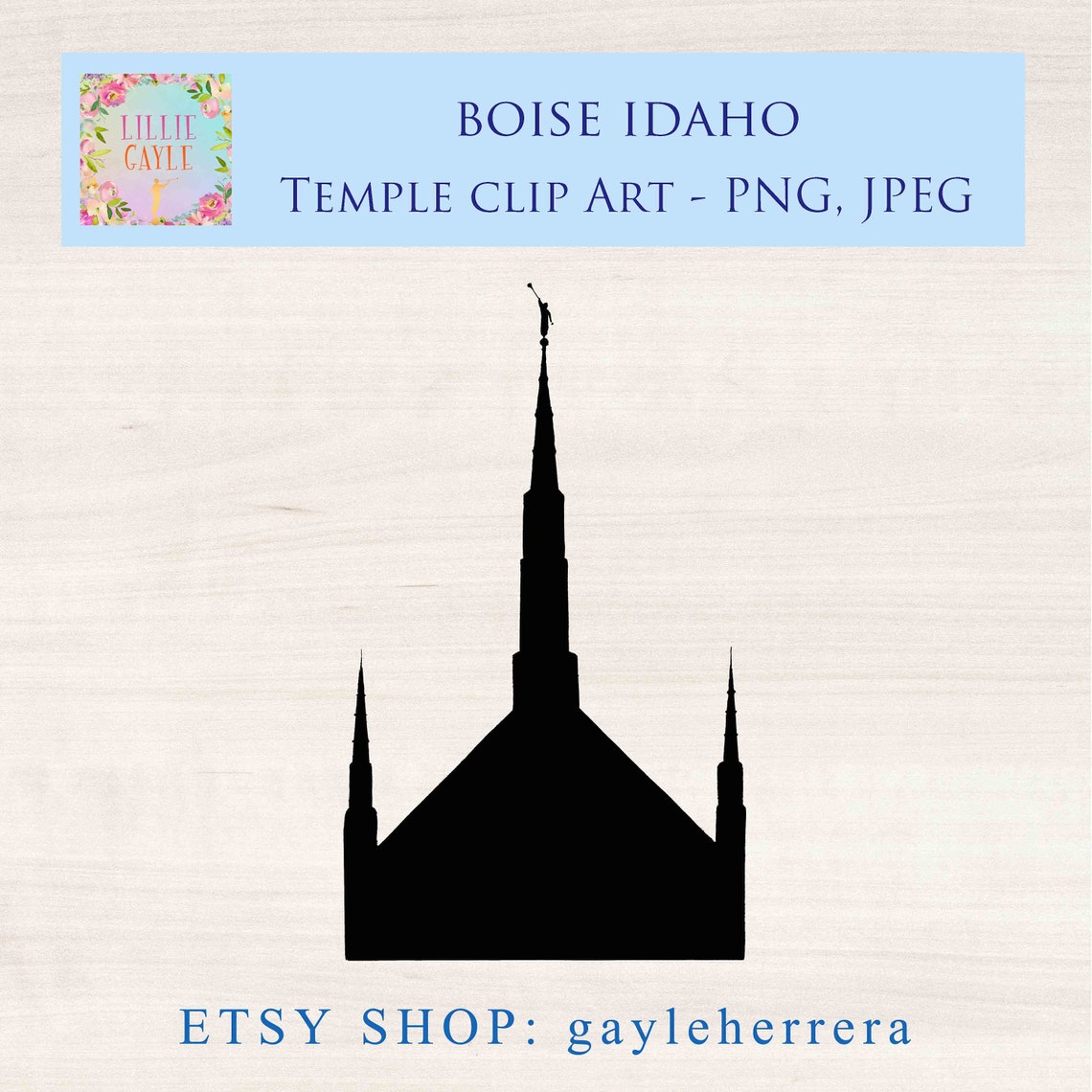 Boise Idaho LDS Temple Clipart Png and Jpeg Files Use for | Etsy